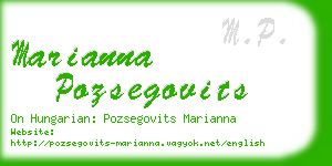 marianna pozsegovits business card